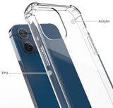 AquaFlex Transparent Anti-Shock Clear Case Slim Cover for Apple iPhone 12 Mini