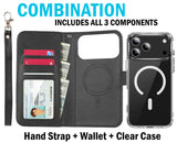 Wallet + Strap + Clear Case Combo for iPhone 17 Pro Max, Compatible with Magsafe