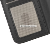 Black Leather Wallet + Strap iPhone 17 Pro Max (Compatible with Magsafe Case)