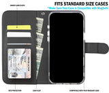Black Leather Wallet + Strap iPhone 18 Pro (Compatible with Magsafe Case)