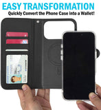 Wallet + Strap + Clear Case Combo for iPhone 17 Pro Max, Compatible with Magsafe