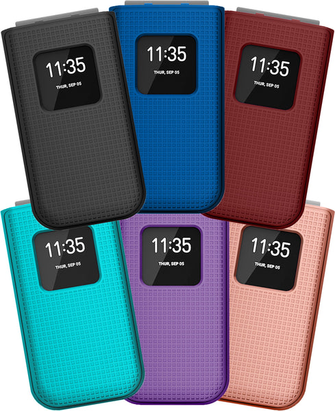 Grid Texture Case Slim Hard Shell Slim Cover for Nokia 2720 V Flip Pho – Nakedcellphone