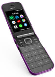 Grid Texture Hard Case Cover and Belt Clip Holster for Nokia 2720 V Flip Phone