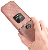 Grid Texture Hard Case Cover and Belt Clip Holster for Nokia 2720 V Flip Phone