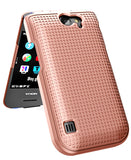 Grid Texture Hard Case Cover and Belt Clip Holster for Nokia 2720 V Flip Phone