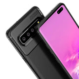 Carbon Fiber Flex TPU Gel Skin Case Slim Cover for Samsung Galaxy S10 5G SM-G977