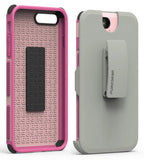 PureGear Pink Dualtek Case Belt Clip Tempered Glass for iPhone 7 Plus, 8 Plus