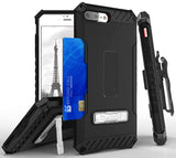 TRI-SHIELD CASE STAND CARD SLOT COVER STRAP BELT CLIP FOR iPHONE 8 PLUS, 7PLUS