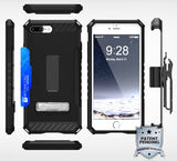TRI-SHIELD CASE STAND CARD SLOT COVER STRAP BELT CLIP FOR iPHONE 8 PLUS, 7PLUS