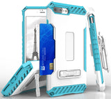 TRI-SHIELD CASE STAND CARD SLOT COVER STRAP BELT CLIP FOR iPHONE 8 PLUS, 7PLUS