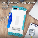 TRI-SHIELD RUGGED CASE + BELT CLIP HOLSTER STRAP STAND FOR APPLE iPHONE 7/8 PLUS