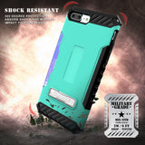 TRI-SHIELD RUGGED CASE CREDIT CARD SLOT COVER + STRAP FOR iPHONE 8 PLUS, 7PLUS