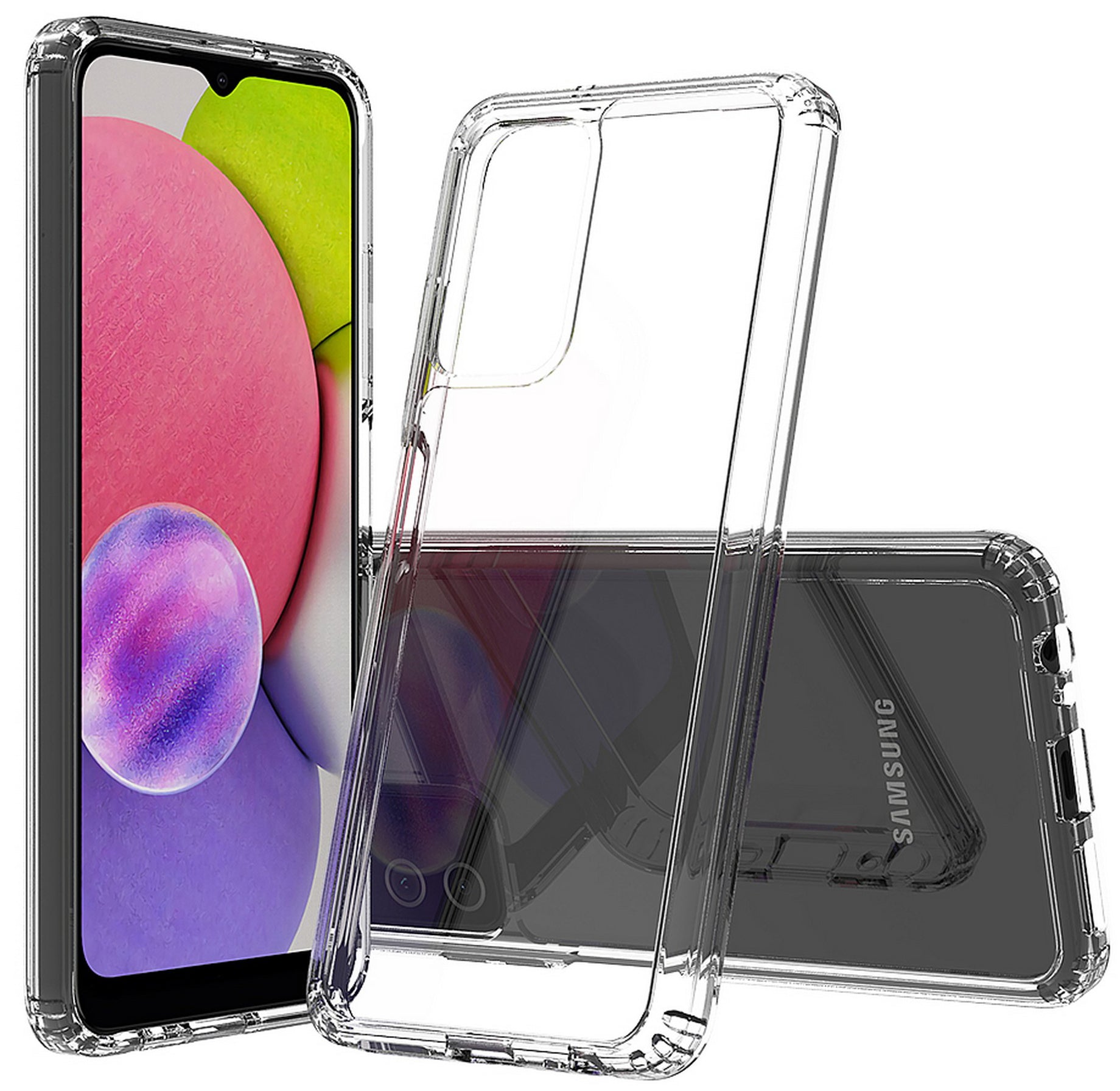 Aquaflex Transparent Anti-Shock Clear Case Phone Cover for Samsung Galaxy A03s Aquaflex Transparent Anti-Shock Clear Case Phone Cover for Samsung Galaxy A03s