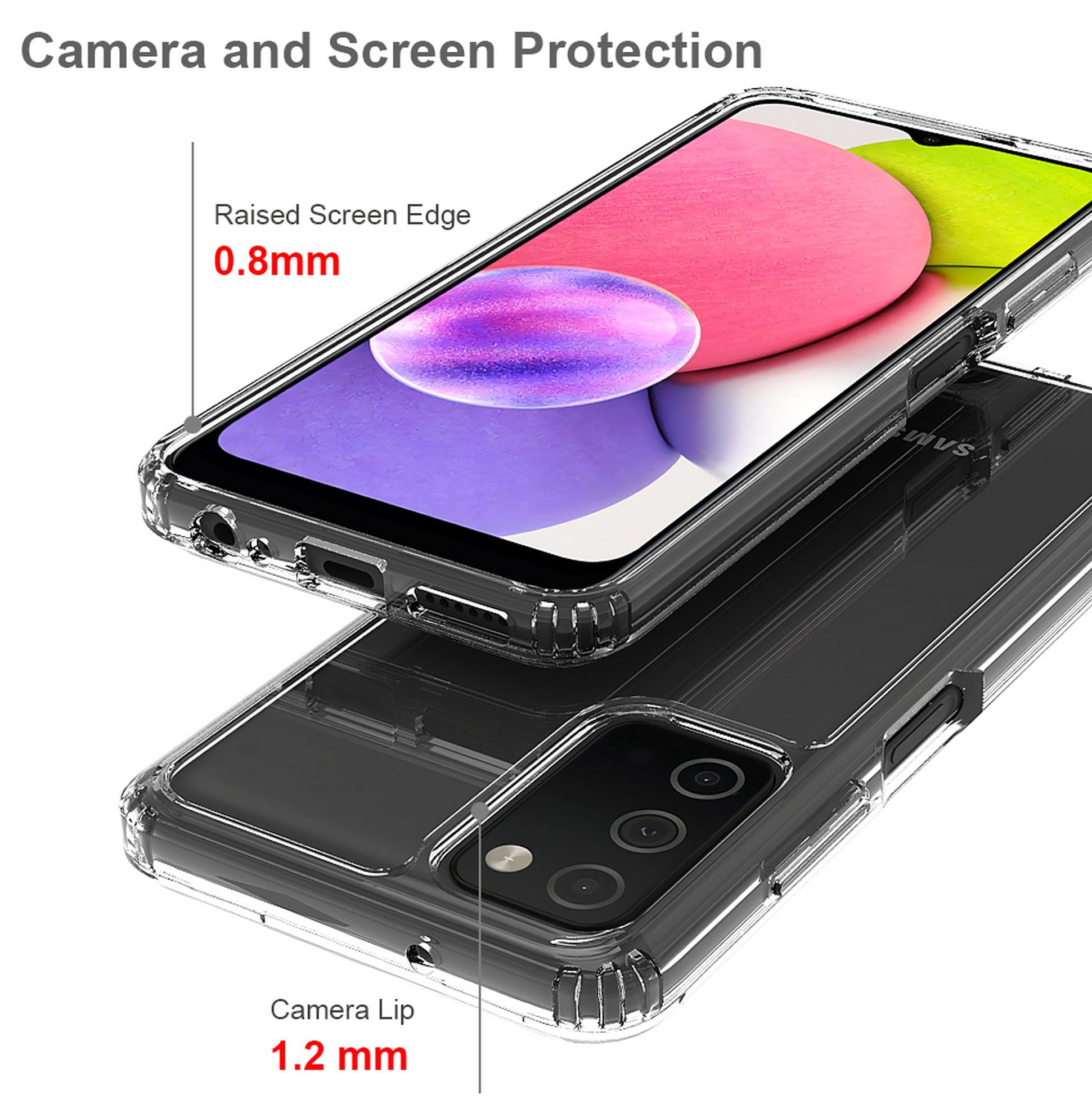 Aquaflex Transparent Anti-Shock Clear Case Phone Cover for Samsung Galaxy A03s Aquaflex Transparent Anti-Shock Clear Case Phone Cover for Samsung Galaxy A03s
