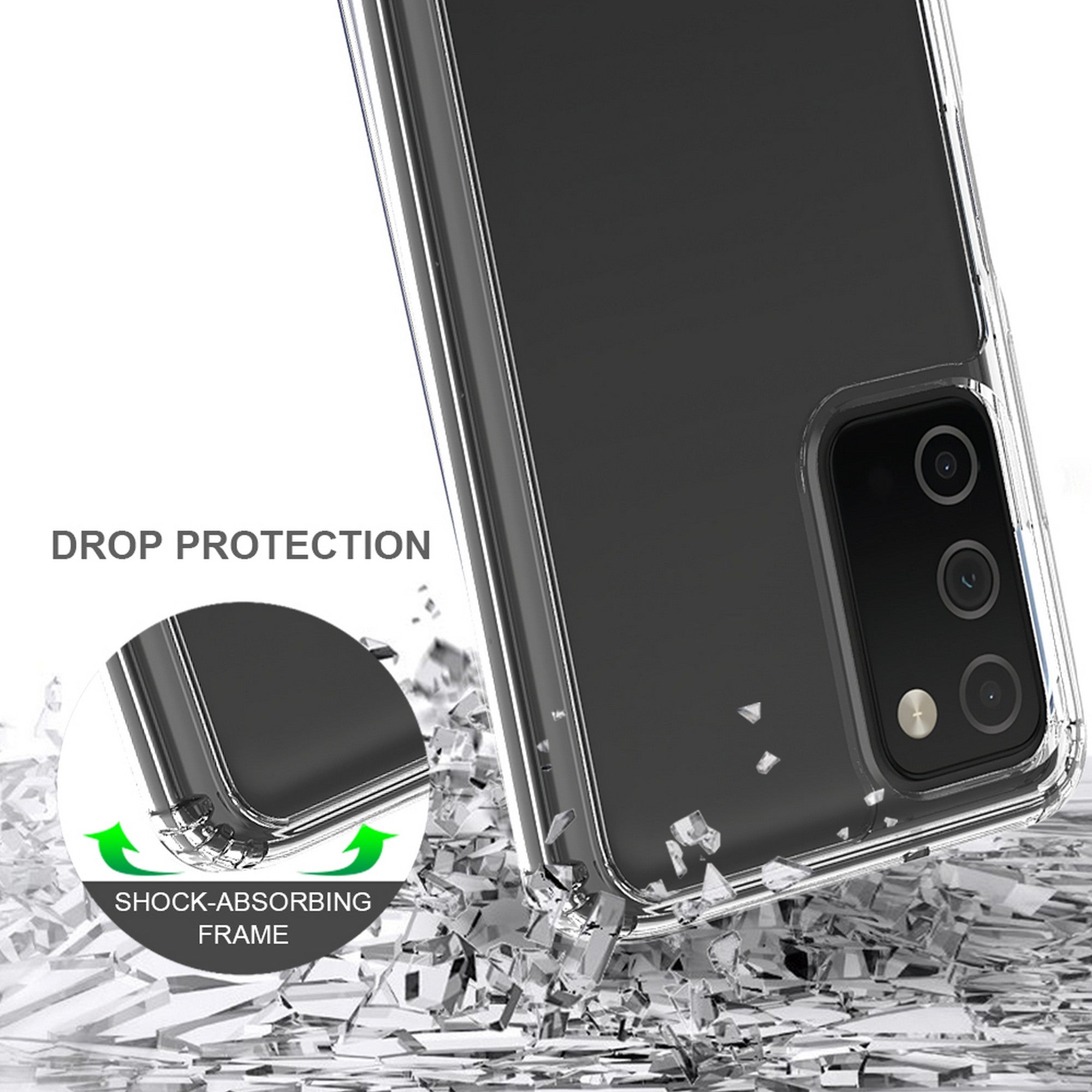 Aquaflex Transparent Anti-Shock Clear Case Phone Cover for Samsung Galaxy A03s