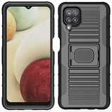 Rugged Case w/ Ring Stand and Screen Protector for Samsung Galaxy A12 5G - Black