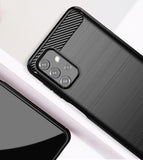 Matte Carbon Fiber TPU Gel Skin Case Cover for Samsung Galaxy A32 5G Phone