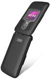 Case Cover and Belt Clip Holster for Alcatel MyFlip 2 Phone (A406DL, 2020)