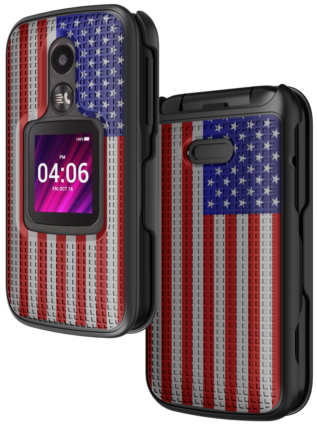 Grid Case Slim Hard Shell Cover for Alcatel MyFlip 2 Phone, TCL My Flip 2 A406DL Black Grid Case Slim Hard Shell Cover for Alcatel MyFlip 2 Phone, TCL My Flip 2 A406DL Black
