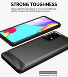 Matte Carbon Fiber TPU Gel Skin Case Cover for Samsung Galaxy A52 5G Phone