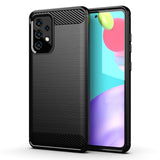 Matte Carbon Fiber TPU Gel Skin Case Cover for Samsung Galaxy A52 5G Phone