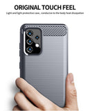 Matte Carbon Fiber TPU Gel Skin Case Cover for Samsung Galaxy A52 5G Phone