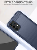 Matte Carbon Fiber TPU Gel Skin Case Cover for Samsung Galaxy A52 5G Phone