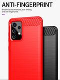 Matte Carbon Fiber TPU Gel Skin Case Cover for Samsung Galaxy A52 5G Phone