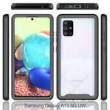 Black Rugged Case Clear Acrylic Hard Back for Verizon Samsung Galaxy A71 5G UW