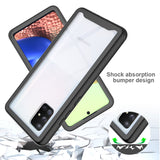 Black Rugged Case Clear Acrylic Hard Back for Verizon Samsung Galaxy A71 5G UW