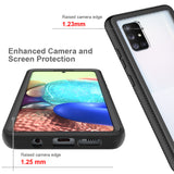 Black Rugged Case Clear Acrylic Hard Back for Verizon Samsung Galaxy A71 5G UW