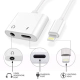 Listen/Charge Lightning 3.5mm Stereo Adapter for iPhone X XR Xs Max 7 8 Plus