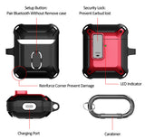 Secure Click Case Rugged Protective Cover Carabiner Clip for Airpods (Gen 1 & 2)