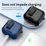 Magnetic Rugged Case for Airpods 4 (Stand + Lanyard + Clip + Cleaning Kit)