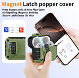 Magnetic Rugged Case for Airpods 4 (Stand + Lanyard + Clip + Cleaning Kit)