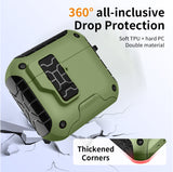 Magnetic Rugged Case for Airpods 4 (Stand + Lanyard + Clip + Cleaning Kit)