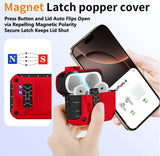 Magnetic Rugged Case for Airpods 4 (Stand + Lanyard + Clip + Cleaning Kit)
