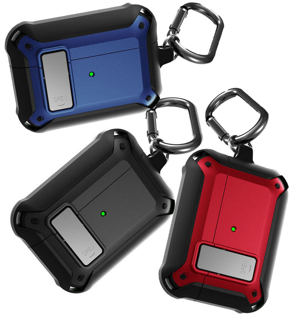 Secure Click Case Rugged Protective Cover Carabiner Clip for Apple Airpods Pro