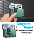 Secure Lock Rugged Case for Airpods Pro 3 (Lanyard + Clip + Cleaning Kit)