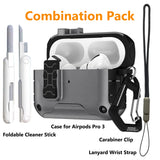MagnaFlip Rugged Case for Airpods Pro 3 (Stand + Lanyard + Clip + Cleaning Kit)
