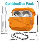 Meteorite Rugged Case w/ Stand for Airpods Pro 3 (Lanyard + Clip + Cleaning Kit)