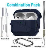 Meteorite Rugged Case w/ Stand for Airpods Pro 3 (Lanyard + Clip + Cleaning Kit)