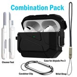 Meteorite Rugged Case w/ Stand for Airpods Pro 3 (Lanyard + Clip + Cleaning Kit)