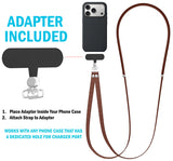 Crossbody Phone Strap Double Lanyard with Universal Adapter for Case