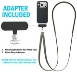 Crossbody Phone Strap Double Lanyard with Universal Adapter for Case