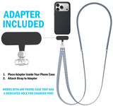 Crossbody Phone Strap Double Lanyard with Universal Adapter for Case