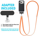 Crossbody Phone Strap Double Lanyard with Universal Adapter for Case