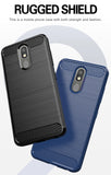 Matte Carbon Fiber Flex Gel Skin Case Cover for LG Journey LTE, Tribute Royal