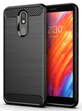 Matte Carbon Fiber Flex Gel Skin Case Cover for LG Journey LTE, Tribute Royal