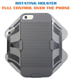 BLACK CASE COVER + ARMBAND STRAP COMBO ROTATING/REFLECTIVE FOR iPHONE SE 5 5s